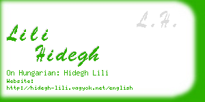 lili hidegh business card